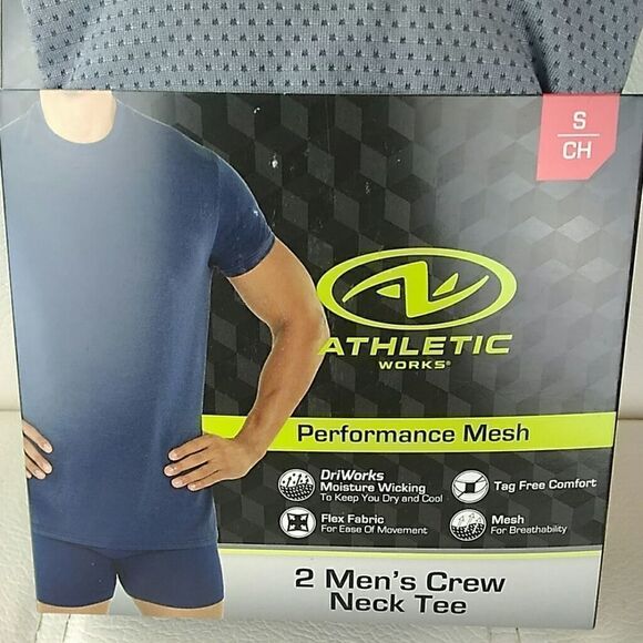 Athletic Works mesh set of 4 men's crew neck tees - Picture 2 of 8
